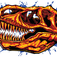 T-Rex Skull Temporary Tattoo - Savage Skulls