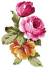 Three Flowers Temporary Tattoo - Vintage Floral Tattoos