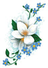 White Flowers Temporary Tattoo - Vintage Floral Tattoos
