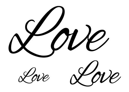 Love In Cursive Tattoo